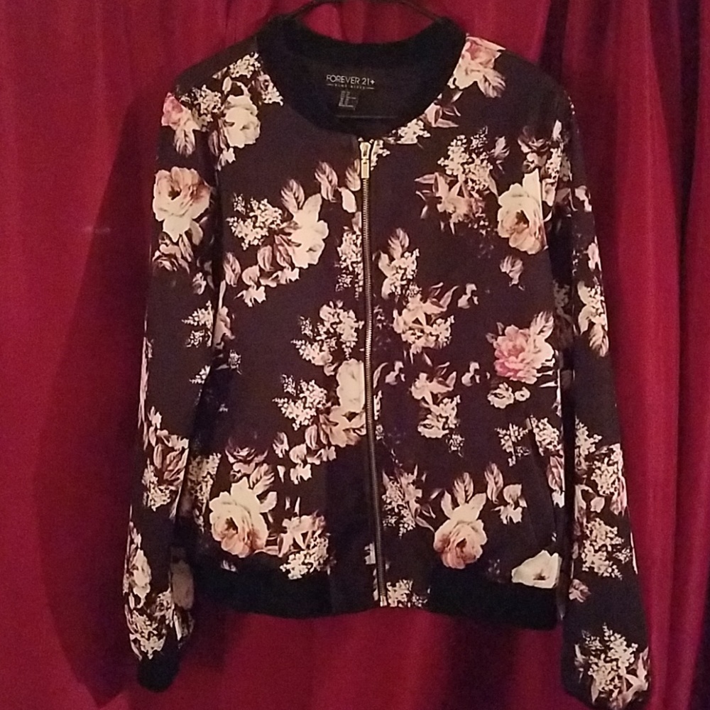 Floral Bomber Jacket